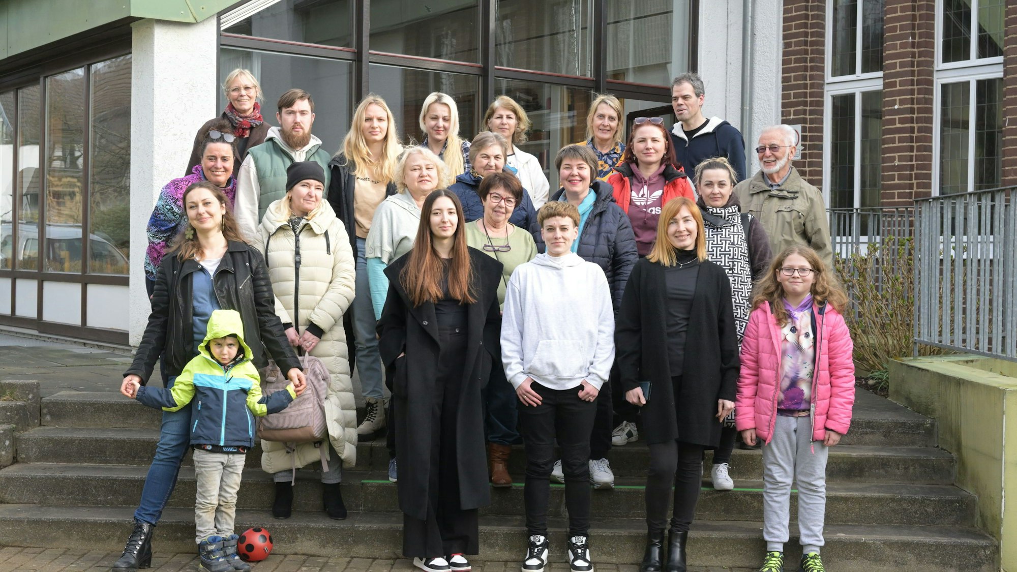 Das Foto zeigt die Teilnehmer des Willkommenscafé in Refrath