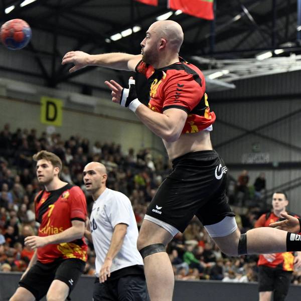 Belgium s Janis Beckers pictured in action during a game between Belgian national team, Nationalteam Red Wolves and Cyprus, Wednesday 10 January 2024, in Hasselt, a Promotion Round game for the EHF Euro 2026 Men s European Championship, EM, Europameisterschaft 2026. ERICxLALMAND PUBLICATIONxNOTxINxBELxFRAxNED x83757223x