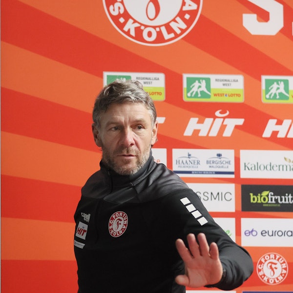 SC Fortuna Köln vs. 1. FC Düren, Mittelrheinpokal, Bitburger Pokal, Pressekonferenz, Trainer Markus von Ahlen, 27.02.2024, Bild: Herbert Bucco