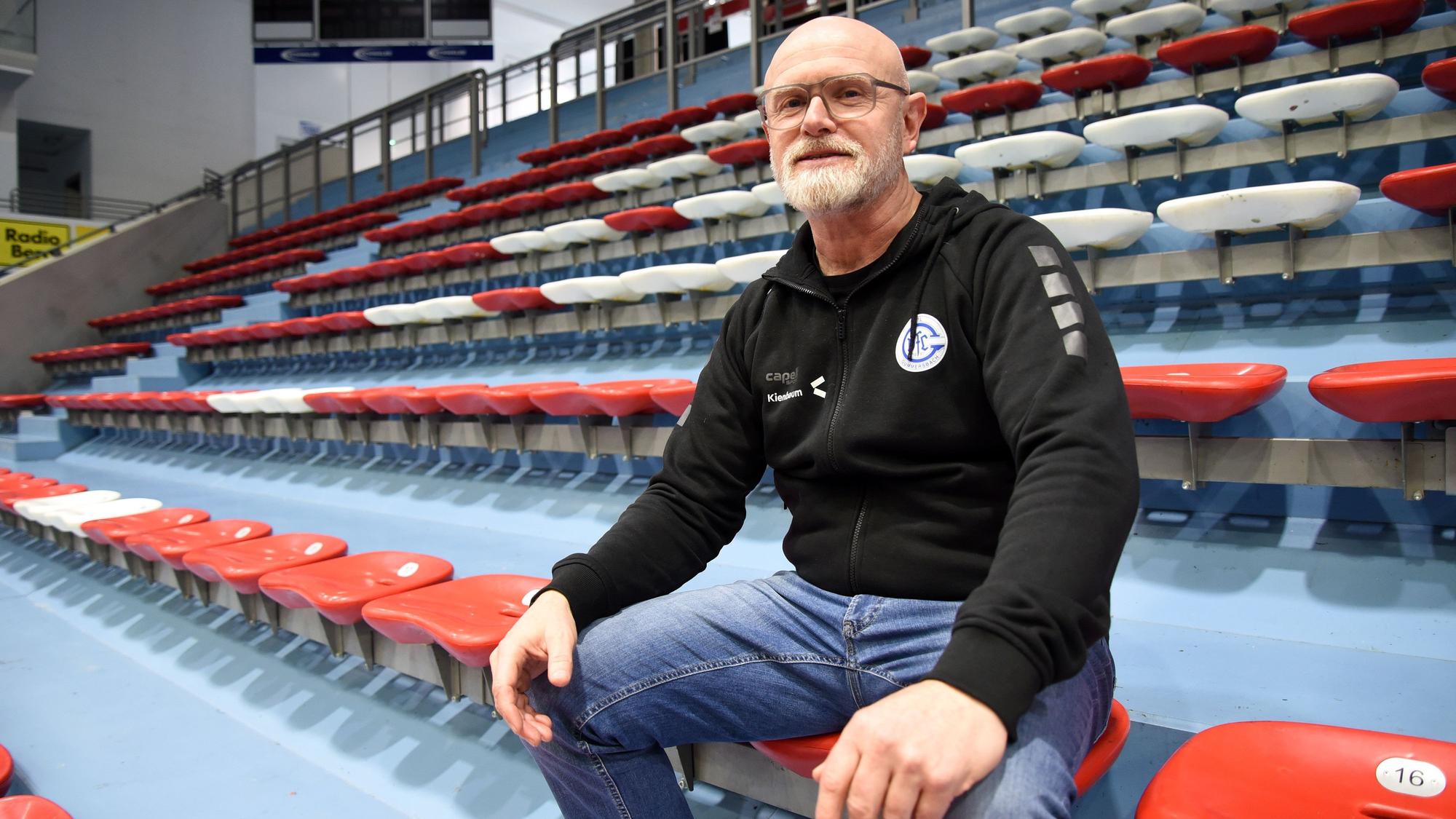 Jörg Bohrmann in der Schwalbe Arena.