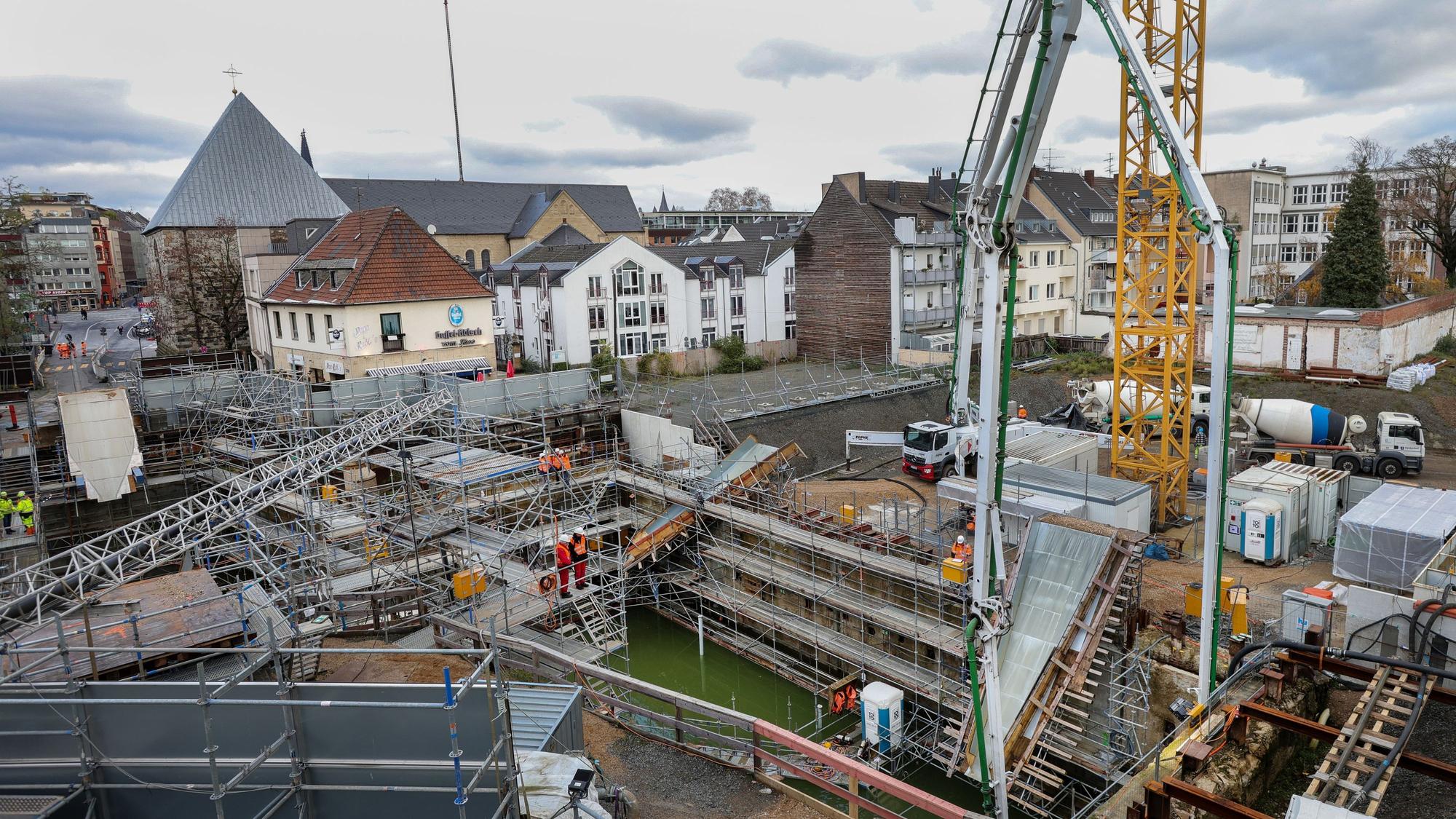 Blick auf die Baustelle am Waidmarkt.