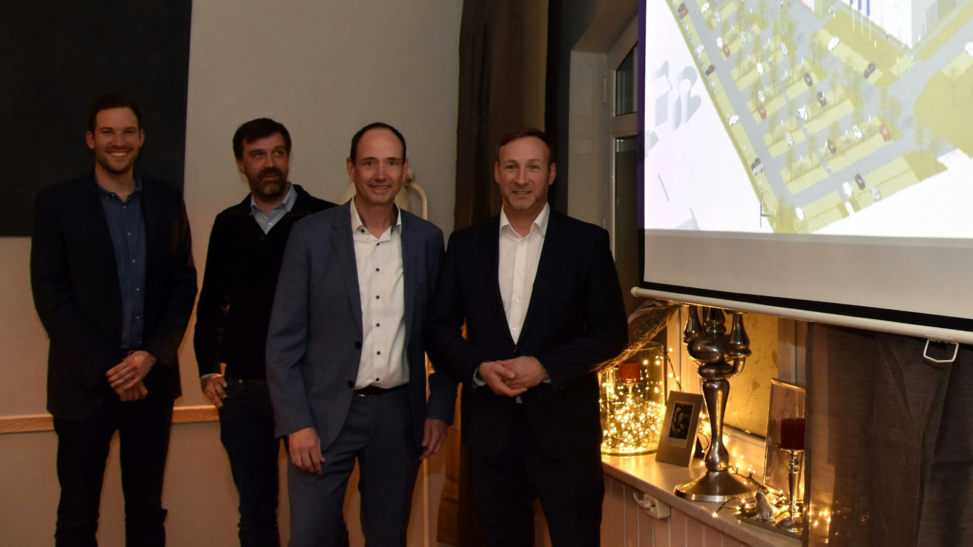 Zu sehen sind Rudolf Wieland, Philipp Jaspers, Andreas Heller und Jan Hanisch