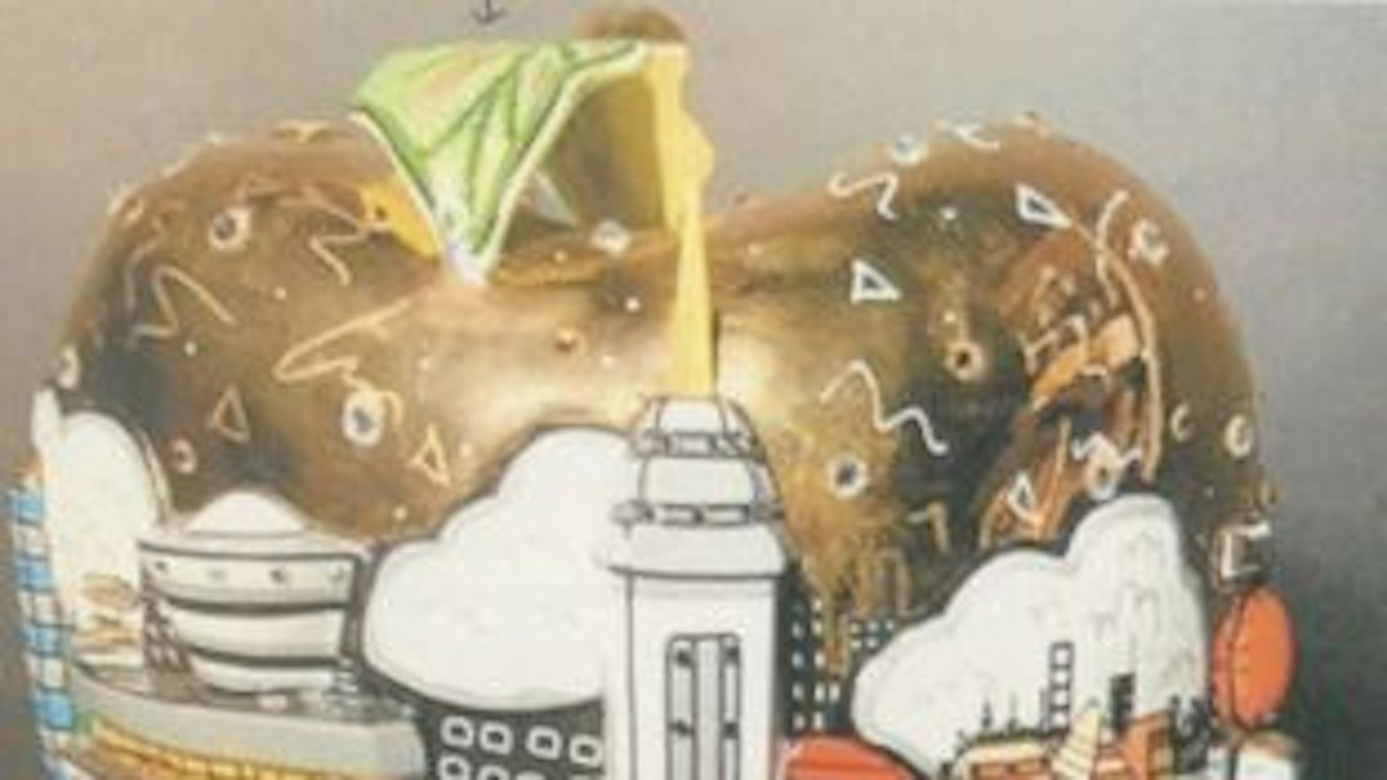 Zu sehen ist das gestohlene Kunstobjekt in Form eines goldenen mit 3-D-Applikationen versehenen Apfels.