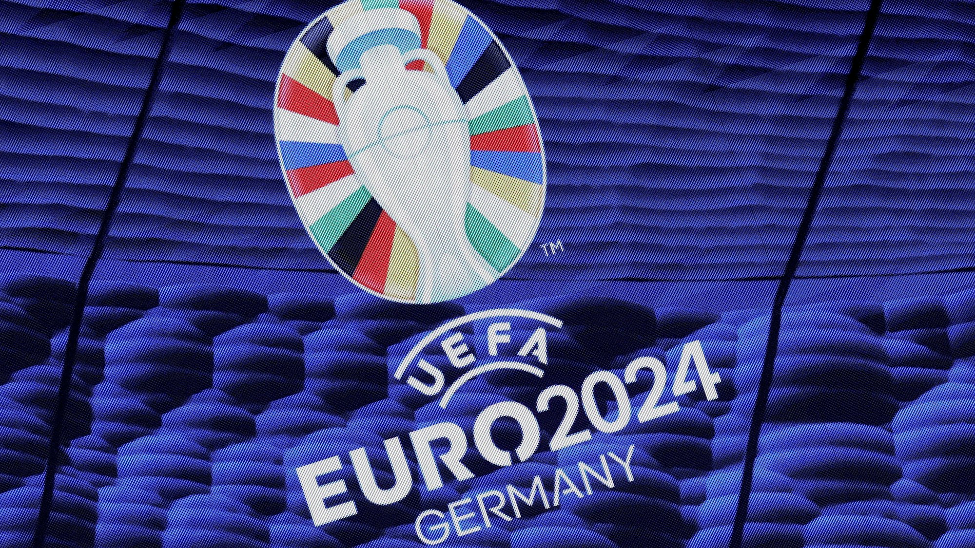 ARCHIV - 02.12.2023, Hamburg: Fußball: Das Logo der Euro 2024. Foto: Christian Charisius/dpa