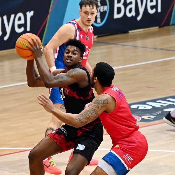 18.02.2024, Basketball-Bayer Giants Leverkusen - Herford
links: Trey McBride (Bayer)
Foto: Uli Herhaus