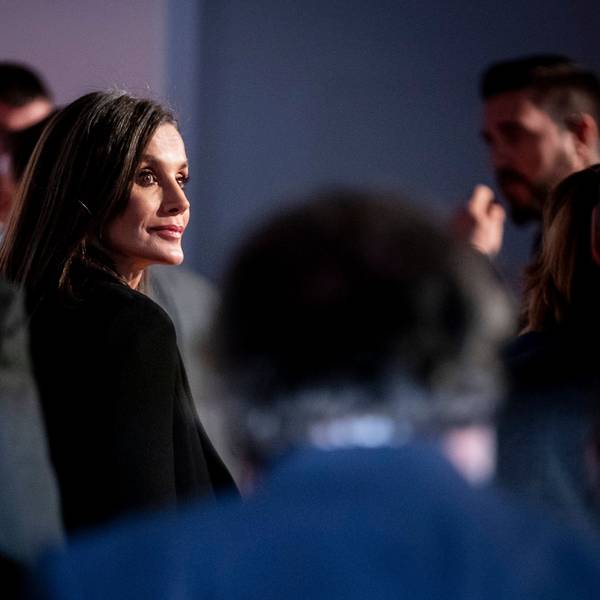Königin Letizia (m) von Spanien bei der Eröffnung der Messe für Zeitgenössische Kunst Arco im Messezentrum IFEMA.