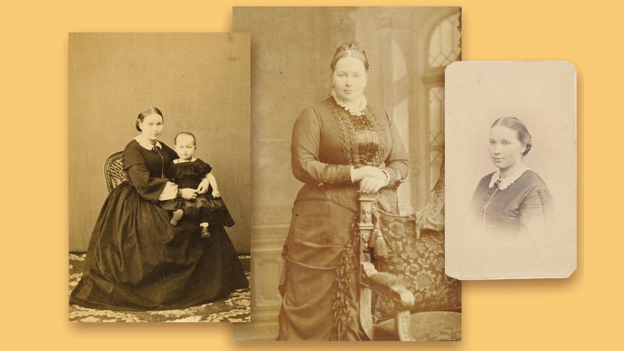 Maria Zanders um 1855, 1859 und 1888.