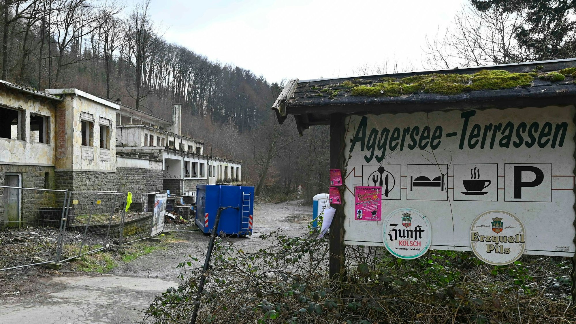 Die alten Ruinen an der Aggertalsperre.