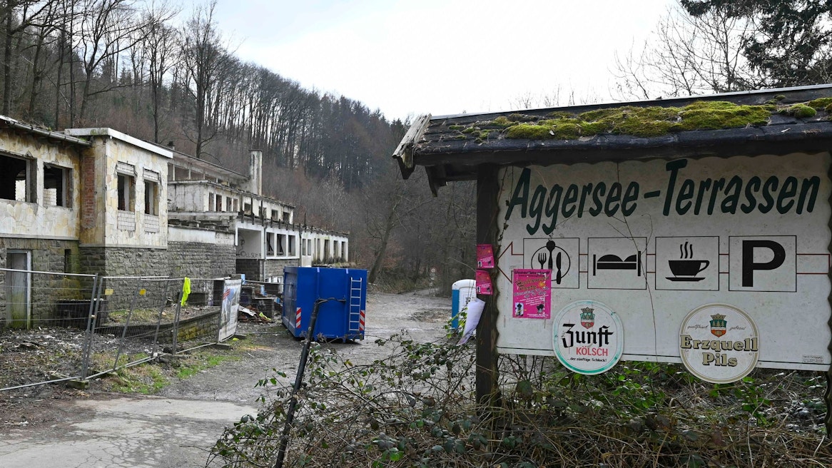 Die alten Ruinen an der Aggertalsperre.