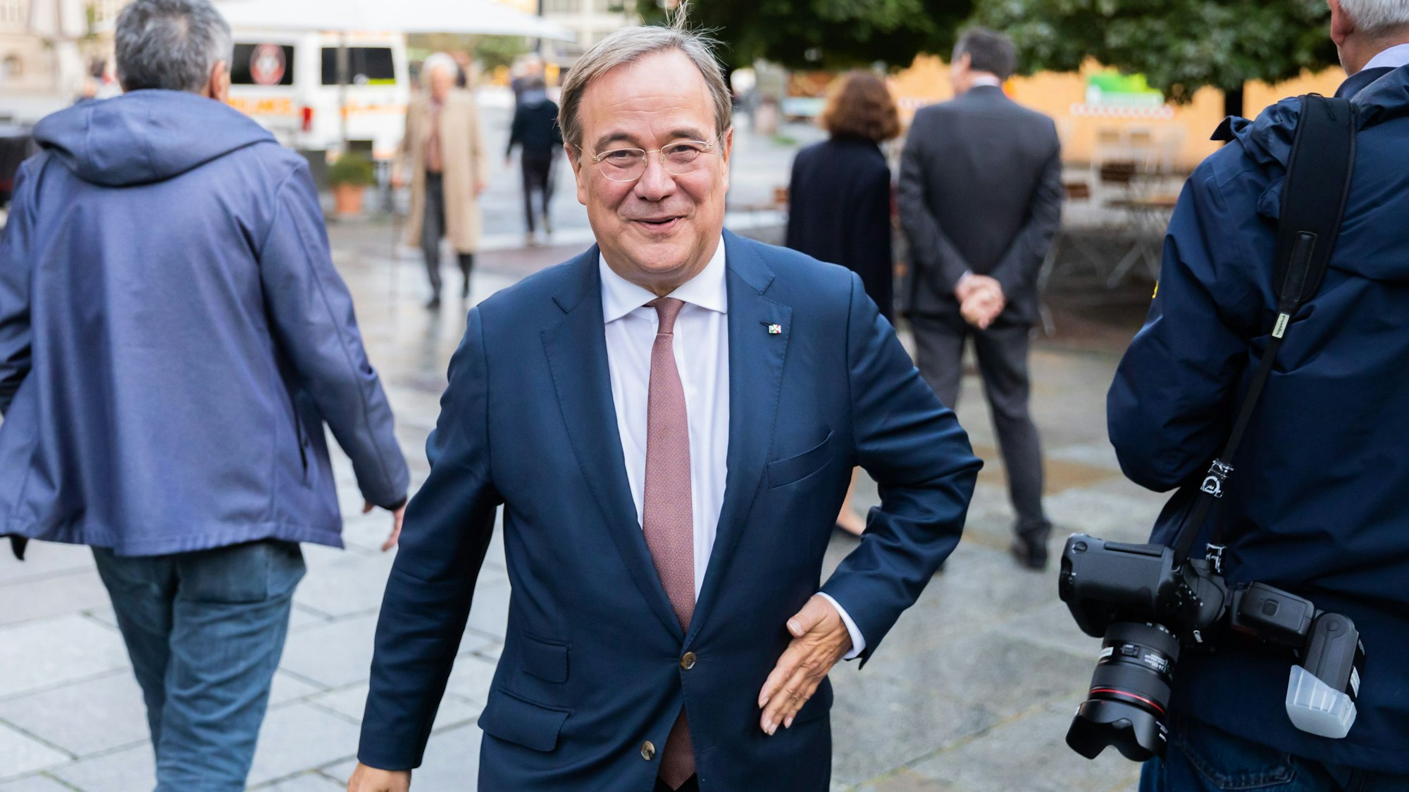 Armin Laschet (CDU), ehemaliger NRW-Ministerpräsident und ehemaliger CDU-Bundesvorsitzender, kommt zur Eröffnungsveranstaltung der Bundeskanzler-Helmut-Kohl-Stiftung in der Friedrichstadtkirche am Gendarmenmarkt. +++ dpa-Bildfunk +++