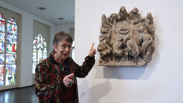 Dombaumeisterin a.D. Barbara Schock-Werner im Kölner Museum Schnütgen