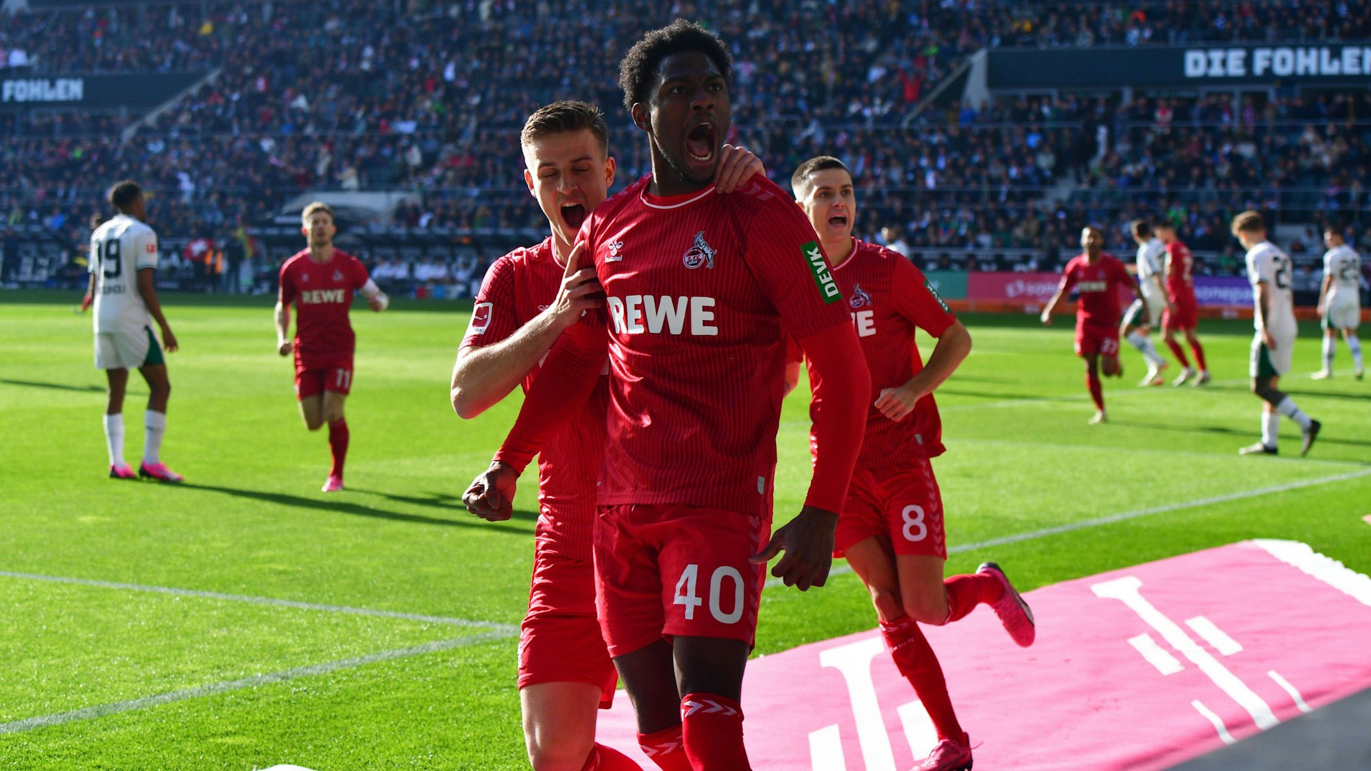 Faride Alidou jubelt nach seinem Treffer zum 1:0.