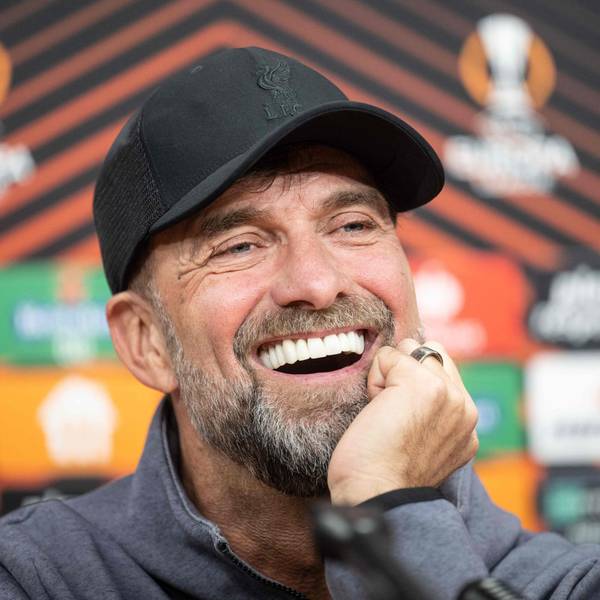 Liverpool's German manager Jurgen Klopp addresses a press conference on March 6, 2024 in Prague on the eve of the UEFA Europa League football match between Liverpool and AC Sparta Prague. (Photo by Michal Cizek / AFP)