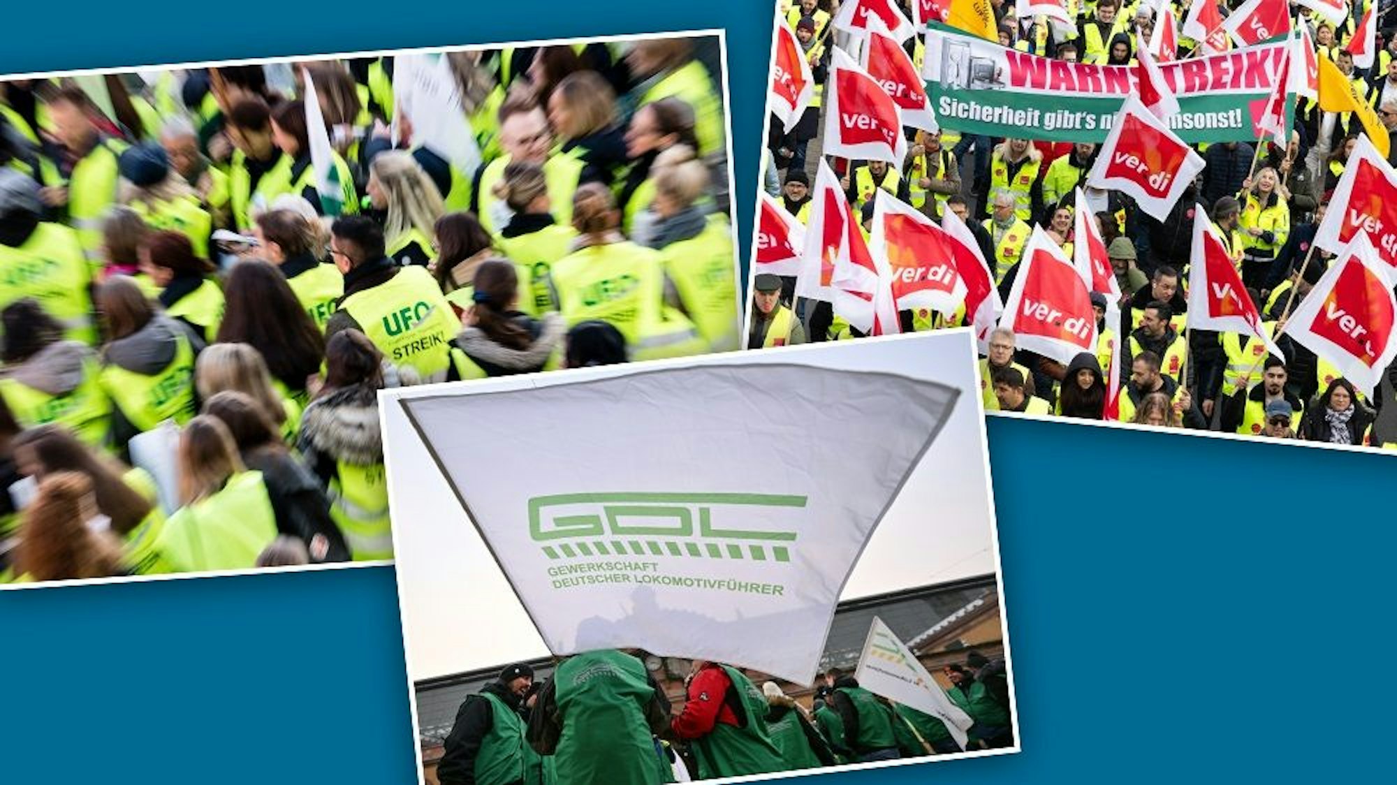 Die GDL streitet weiter mit der Deutschen Bahn, die Kabinengewerkschaft Ufo bestreikt die Lufthansa und auch Verdi ringt um Tarife für den ÖPNV.