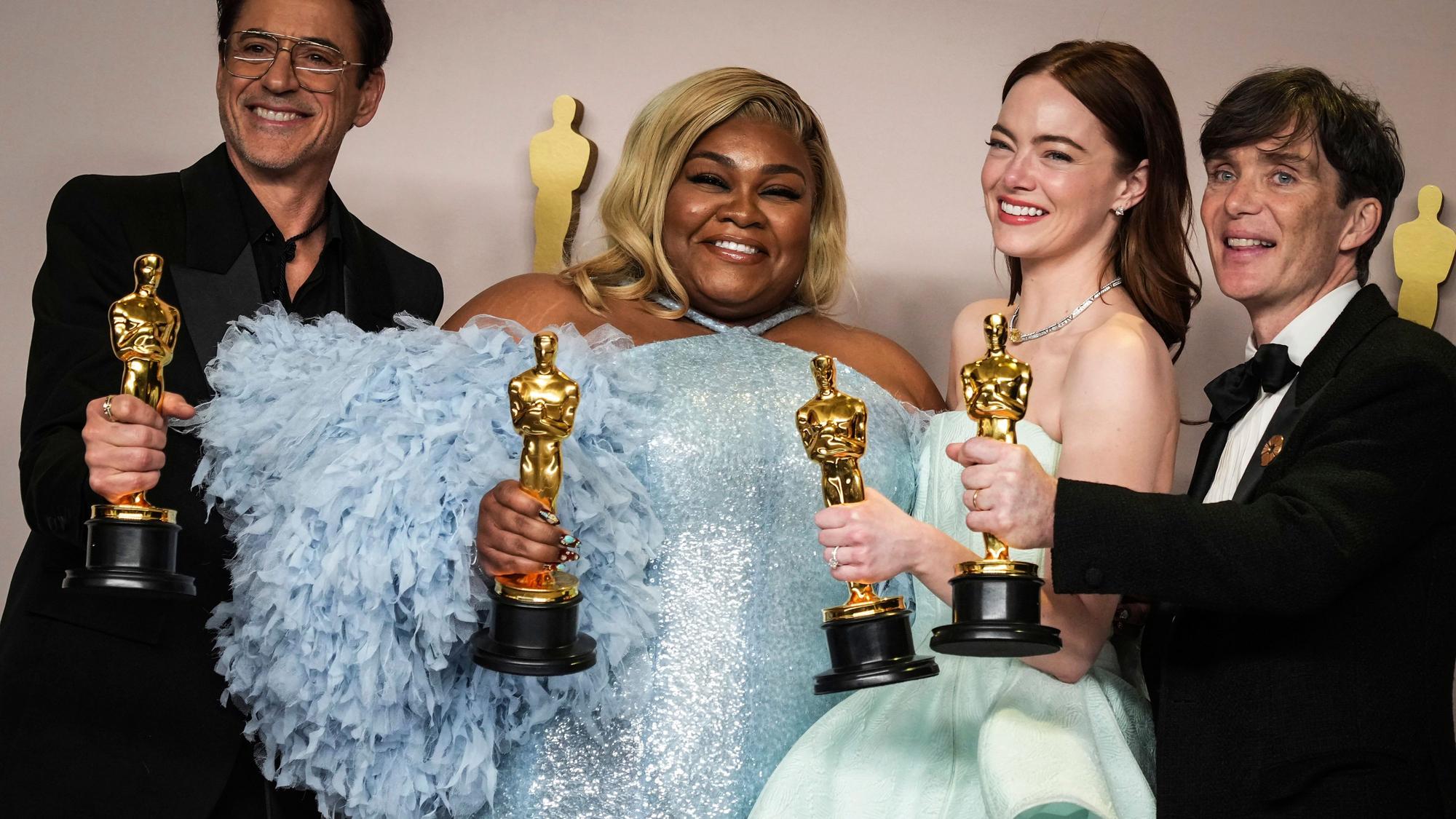 Robert Downey Jr., Da'Vine Joy Randolph, Emma Stone und Cillian Murphy.