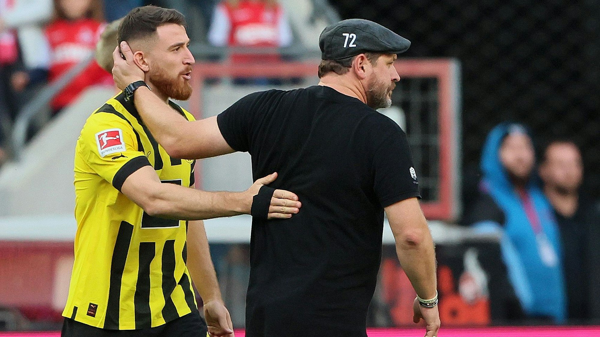 Kennen sich aus gemeinsamen Tagen beim 1. FC Köln: Salih Özcan und Ex-FC-Coach Steffen Baumgart.