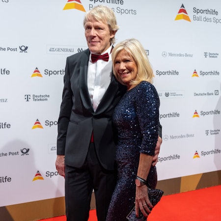 Ulrike von der Groeben mit ihrem Mann Alexander im Februar 2024 beim Ball des Sports in Frankfurt am Main