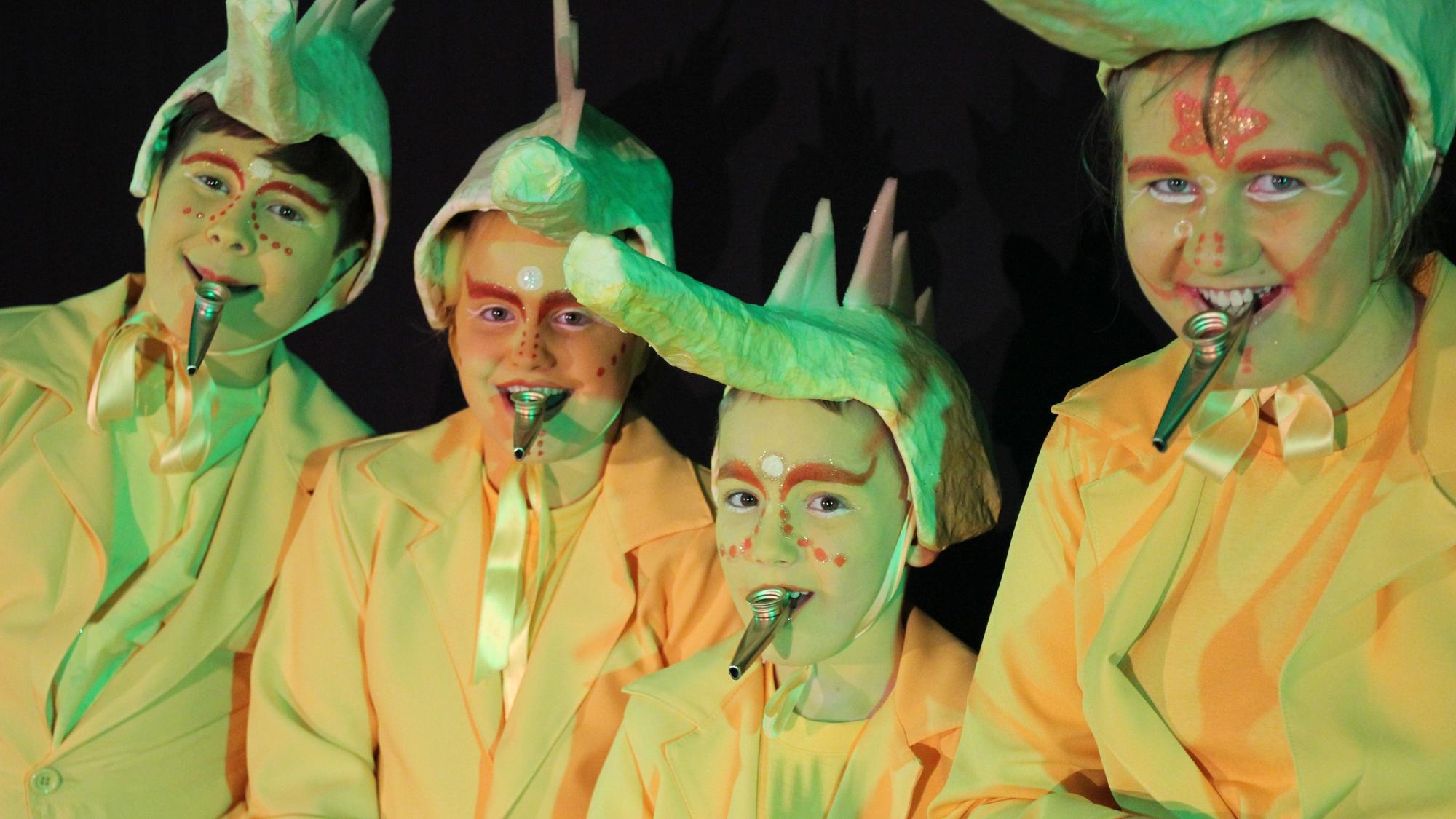 Kindertheatergruppe der evangelischen Kirchengemeinde Burscheid.