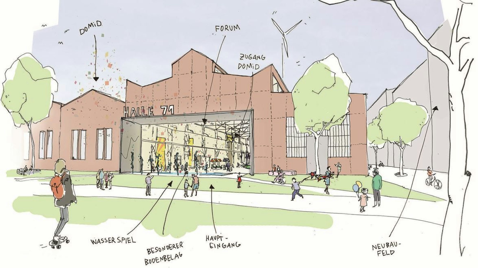Die Vision zeigt die Halle 71.