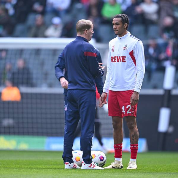 Damion Downs erzielte beim 3:3 im Derby in Mönchengladbach sein erstes Bundesligator für den 1. FC Köln; Trainer Timo Schultz hat Pläne mit dem Nachwuchsspieler.