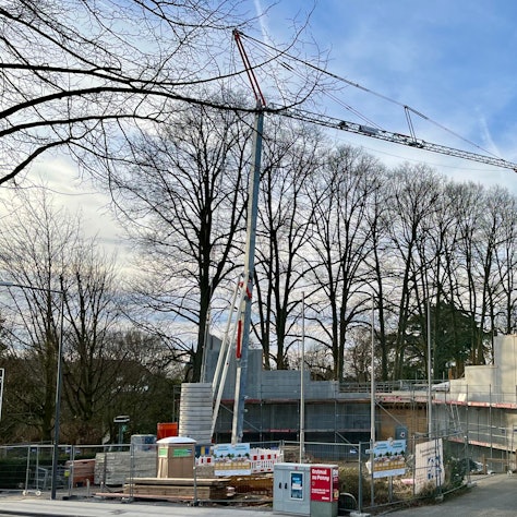 Eine Baustelle in Burscheid
