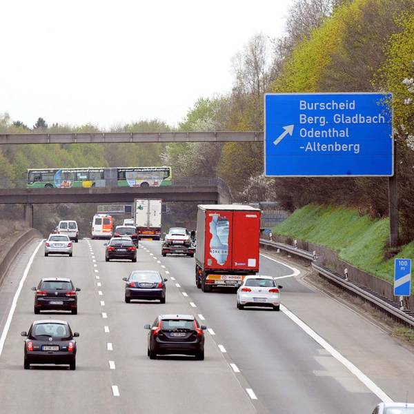 Die Ausfahrt der A 1 in Burscheid