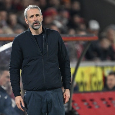 Leipzigs Coach Marco Rose bemühte sich am Freitag nach dem Spiel in Köln um Deeskalation.