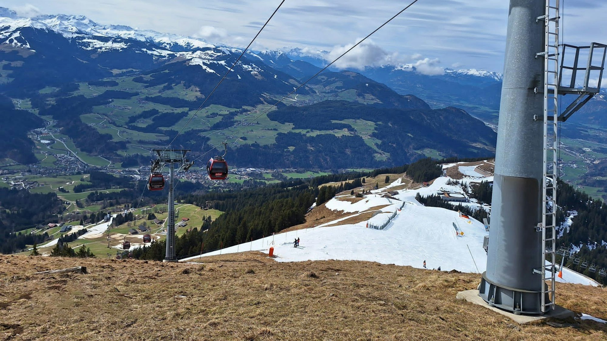 Blick auf den Unfallort im österreichischen Hopfgarten