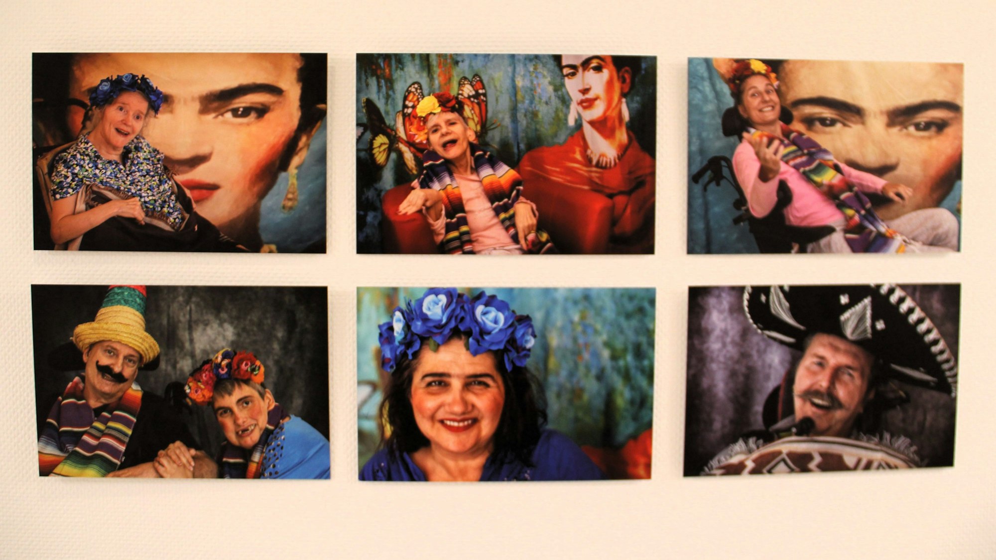 Sechs verschiedene Porträts sind zu sehen.