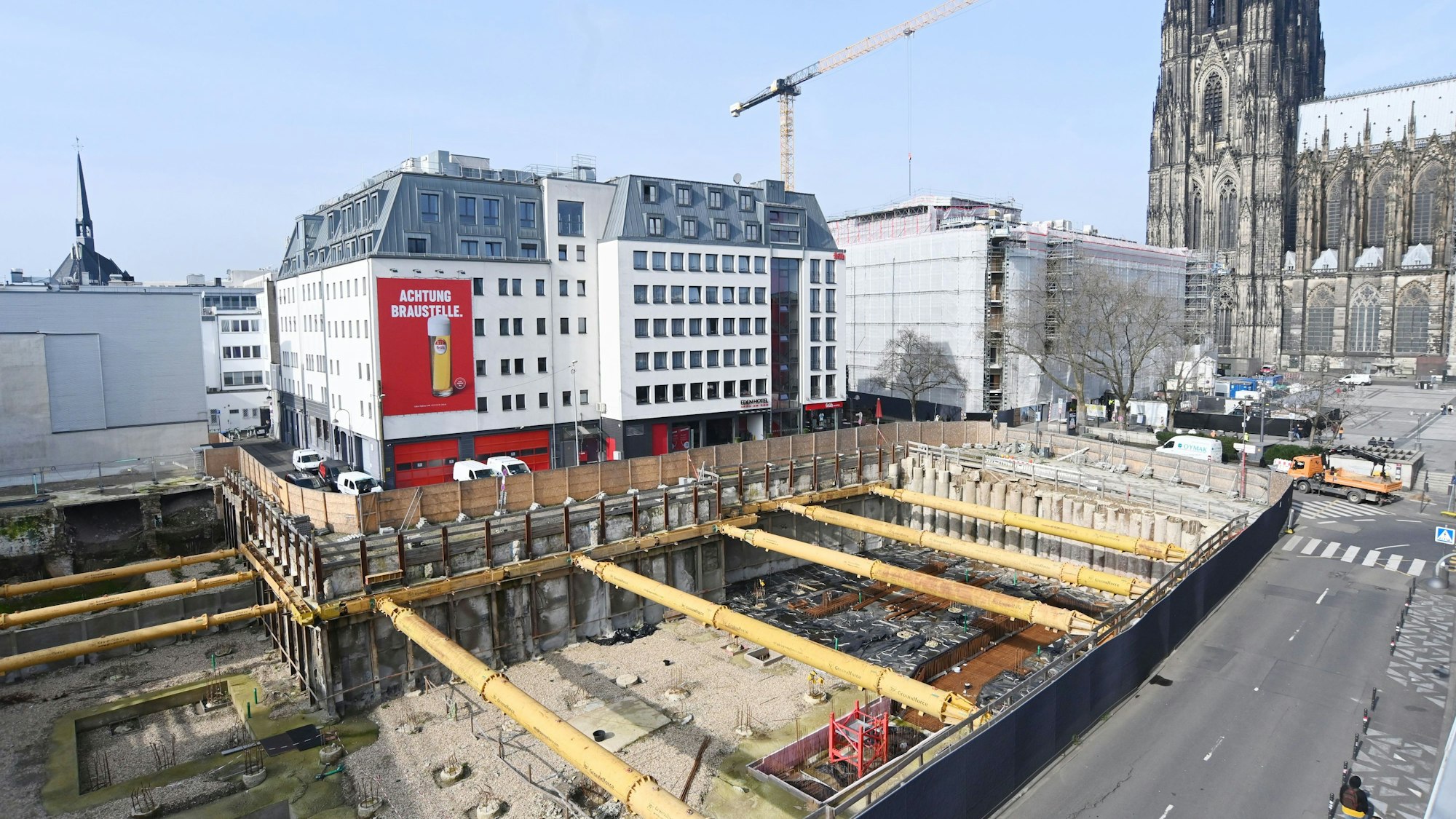 Die Baustelle des Laurenz-Carré in der Innenstadt.
