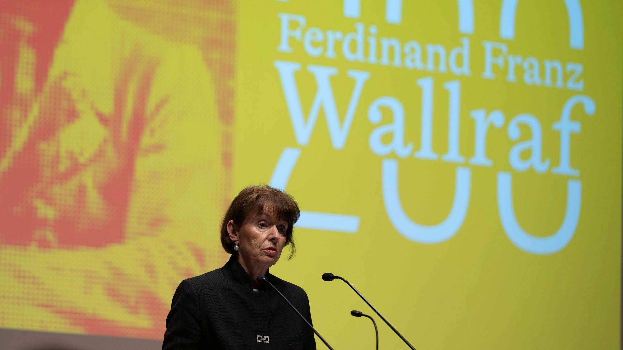 Oberbürgermeisterin Henriette Reker spricht beim Festakt zum Wallraf-Jahr im Historischen Rathaus