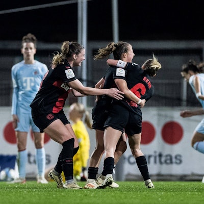 GOOGLE PIXEL Frauen Bundesliga: Bayer 04 Leverkusen - 1. FC Köln 18.03.2024 Jubel zum 2:0 durch Kristin Kögel Bayer 04 Leverkusen, 11 GOOGLE PIXEL Frauen Bundesliga: Bayer 04 Leverkusen - 1. FC Köln, Leverkusen, Ulrich-Haberland-Stadion am 18.03.2024 DFB REGULATIONS PROHIBIT ANY USE OF PHOTOGRAPHS AS IMAGE SEQUENCES AND/OR QUASI-VIDEO. *** GOOGLE PIXEL Womens Bundesliga Bayer 04 Leverkusen 1 FC Köln 18 03 2024 Cheering for 2 0 by Kristin Kögel Bayer 04 Leverkusen, 11 GOOGLE PIXEL Womens Bundesliga Bayer 04 Leverkusen 1 FC Köln, Leverkusen, Ulrich Haberland Stadion on 18 03 2024 DFB REGULATIONS PROHIBIT ANY USE OF PHOTOGRAPHS AS IMAGE SEQUENCES AND OR QUASI VIDEO Copyright: xBEAUTIFULxSPORTS/Wunderlx
