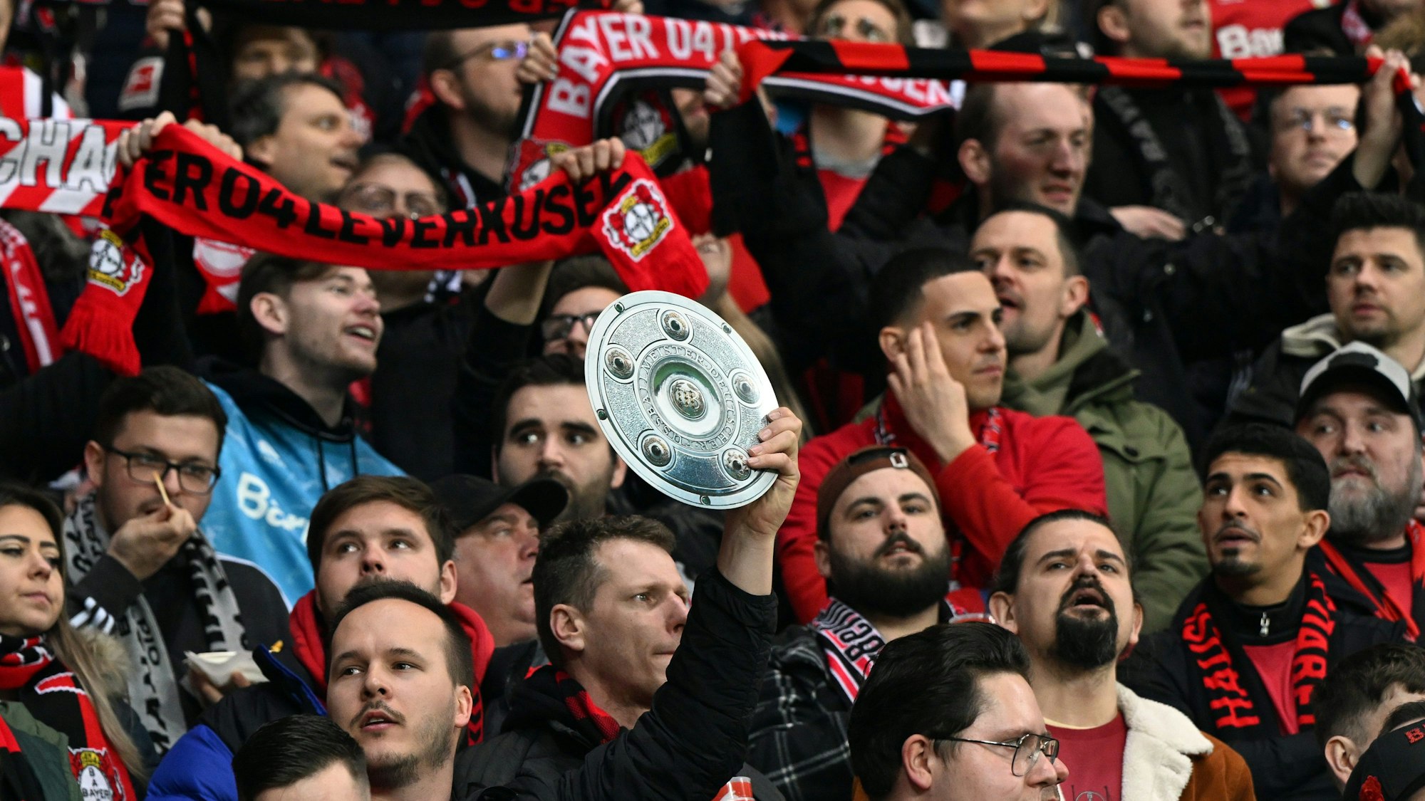 Fantribüne von Bayer 04 Leverkusen