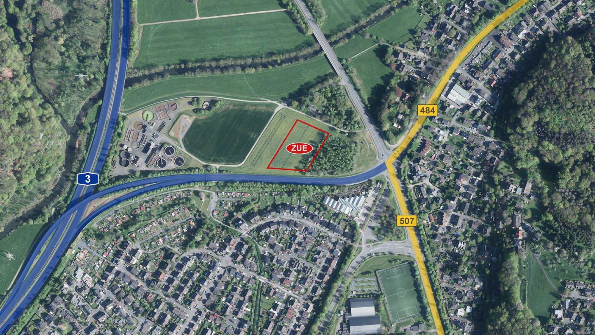 Luftbild Lohmar Zentrale Unterbringungseinrichtung für Flüchtlinge des Landes NRW Standort
Rund 300 Geflüchtete sollen in der ZUE des Landes in Lohmar untergebracht werden.