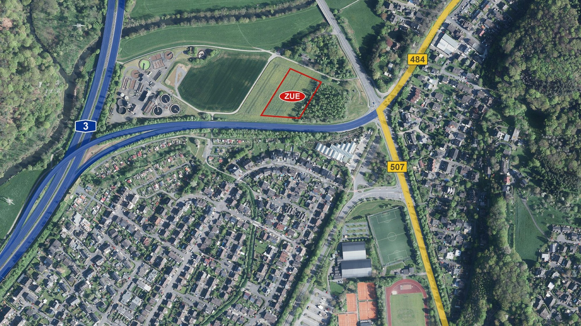 Luftbild Lohmar-Ort und Donrath