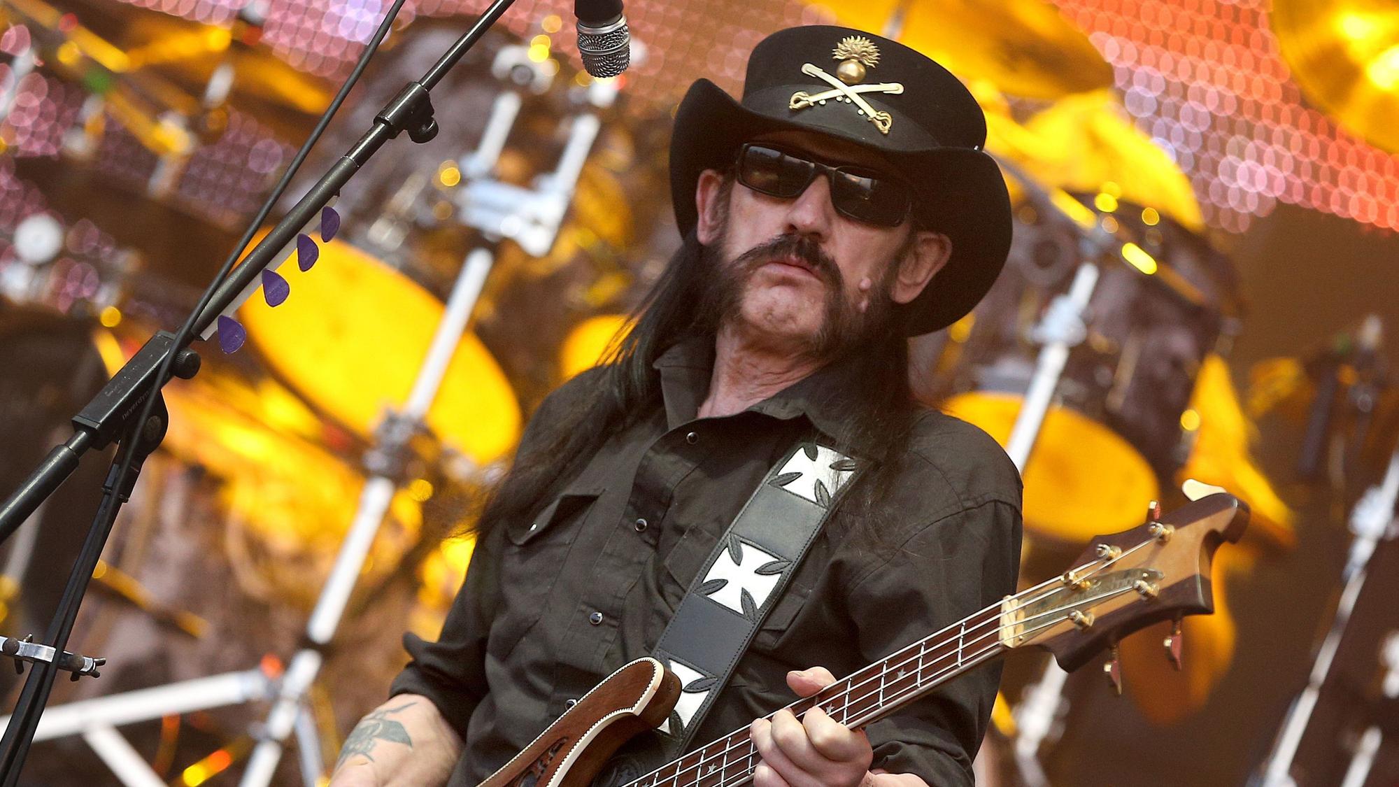 Lemmy Kilmister, Bassist und Sänger der Band Motörhead, 2014 in Wacken.