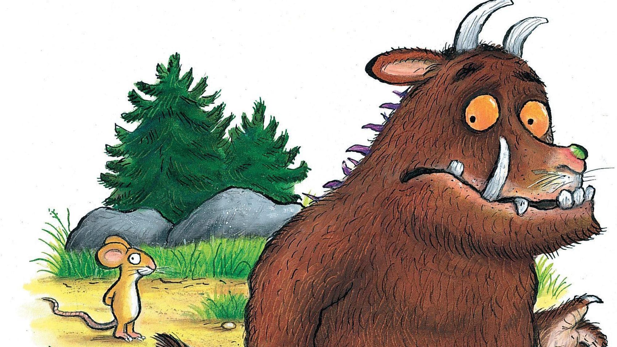 HANDOUT - 21.03.2024, Großbritannien, ---: Der «Grüffelo» und die Maus, gezeichnet von Axel Scheffler (undatiert).
Der Grüffelo wurde vom deutschen Illustrator Axel Scheffler gezeichnet. (zu dpa: «Der Grüffelo wird 25 Jahre alt») Foto: Julia Donaldson/Axel Scheffler/Der Grüffelo/Beltz und Gelberg, Macmillan Children·s Books/dpa - Honorarfrei nur für Bezieher des Dienstes dpa-Nachrichten für Kinder +++ dpa-Nachrichten für Kinder +++