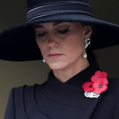 Prinzessin Kate von Wales im November 2022 bei der Gedenkfeier zum Volkstrauertag am Cenotaph in Whitehall in London.
