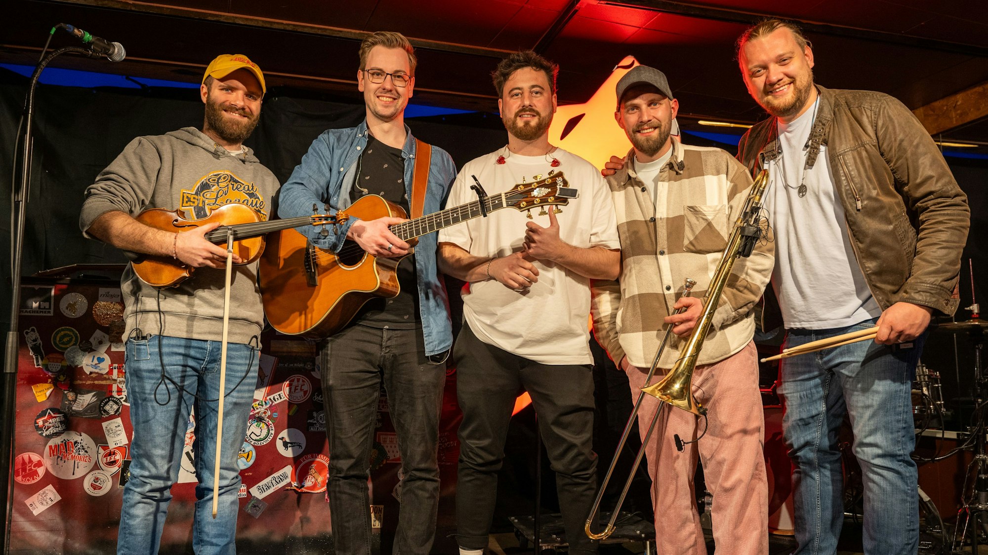 Lupo in ihrer neuen Besetzung (Benni Landmann, Benni Plück, Nico von Styp, Alex Lemke, Andi Wandschneer)