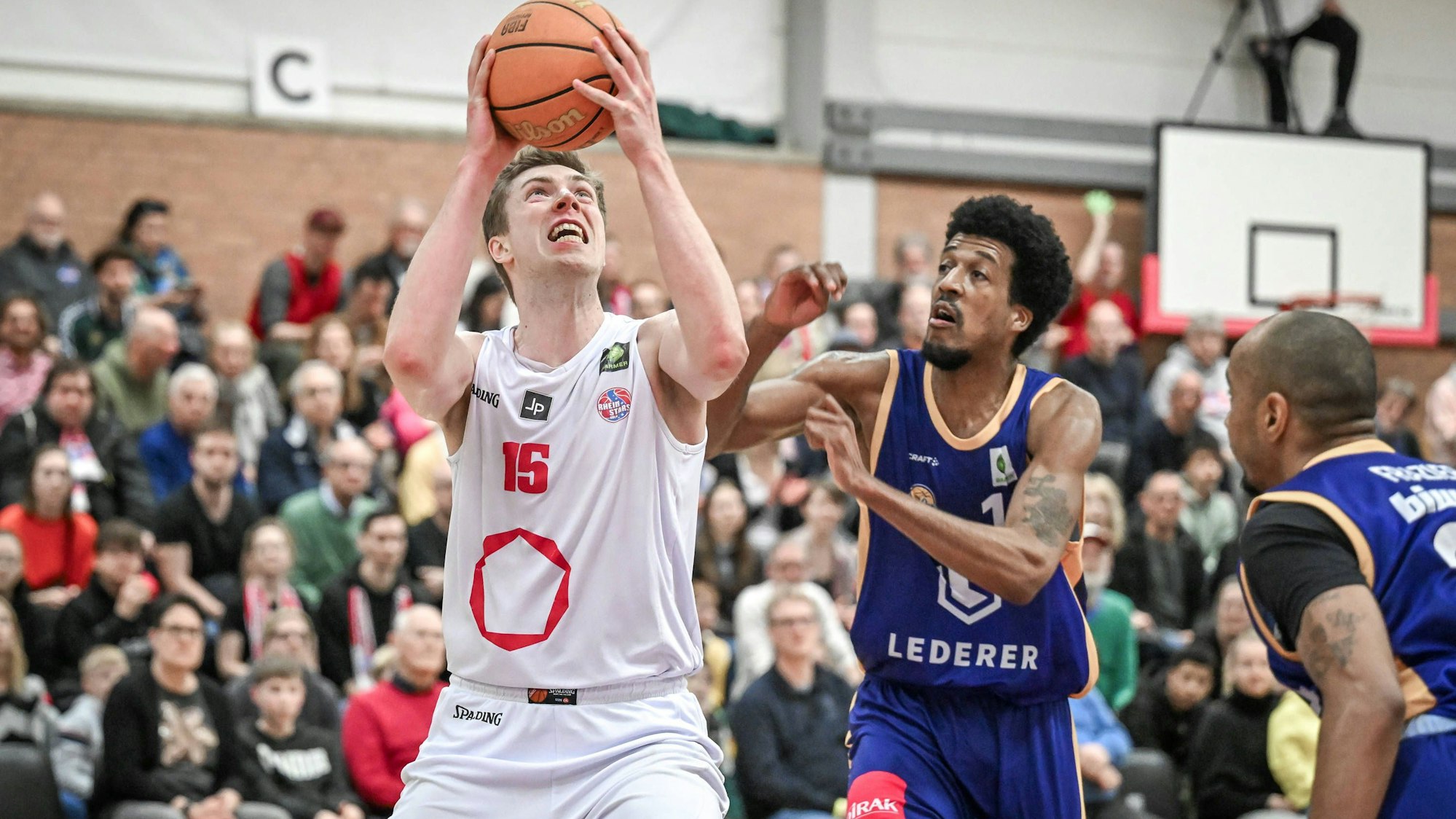 Barmer 2. Basketball Bundesliga ProB: Rheinstars Koeln vs. EN Baskets Schwelm, 23.03.2024 Bjoern Rohwer RheinStars Koeln, 15, Barmer 2. Basketball Bundesliga ProB: Rheinstars Koeln vs. EN Baskets Schwelm am 23.03.2024 im ASV Koeln in Koeln Nordrhein-Westfalen *** Barmer 2 Basketball Bundesliga ProB Rheinstars Koeln vs EN Baskets Schwelm, 23 03 2024 Bjoern Rohwer RheinStars Koeln, 15 , Barmer 2 Basketball Bundesliga ProB Rheinstars Koeln vs EN Baskets Schwelm on 23 03 2024 at ASV Koeln in Koeln North Rhine-Westphalia Copyright: xBEAUTIFULxSPORTS/Mueller-Laschetx