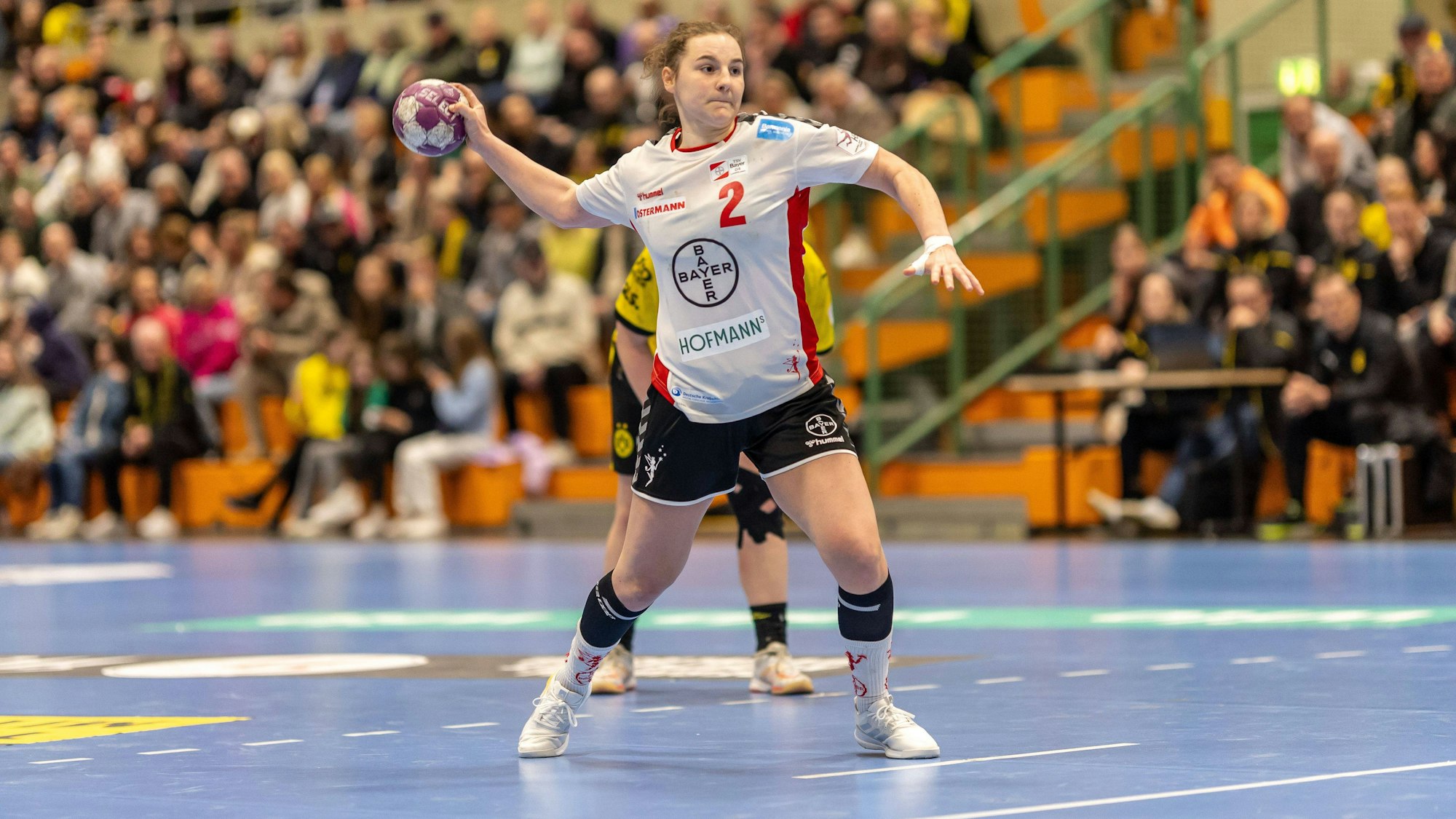 Handball I Frauen I 1. Bundesliga I Saison 2023-2024 I 19. Spieltag I Borussia Dortmund - Bayer 04 Leverkusen I 23.03.2024 Mariana Ferreira Lopes 22, Bayer 04 Leverkusen 7-Meter, Siebenmeter Dortmund Sporthalle Wellinghofen NRW Deutschland *** Handball I Women I 1 Bundesliga I Season 2023 2024 I Matchday 19 I Borussia Dortmund Bayer 04 Leverkusen I 23 03 2024 Mariana Ferreira Lopes 22, Bayer 04 Leverkusen 7 meters, seven-meter Dortmund Sporthalle Wellinghofen NRW Germany Copyright: xLobeca/PatrickxSuephkex