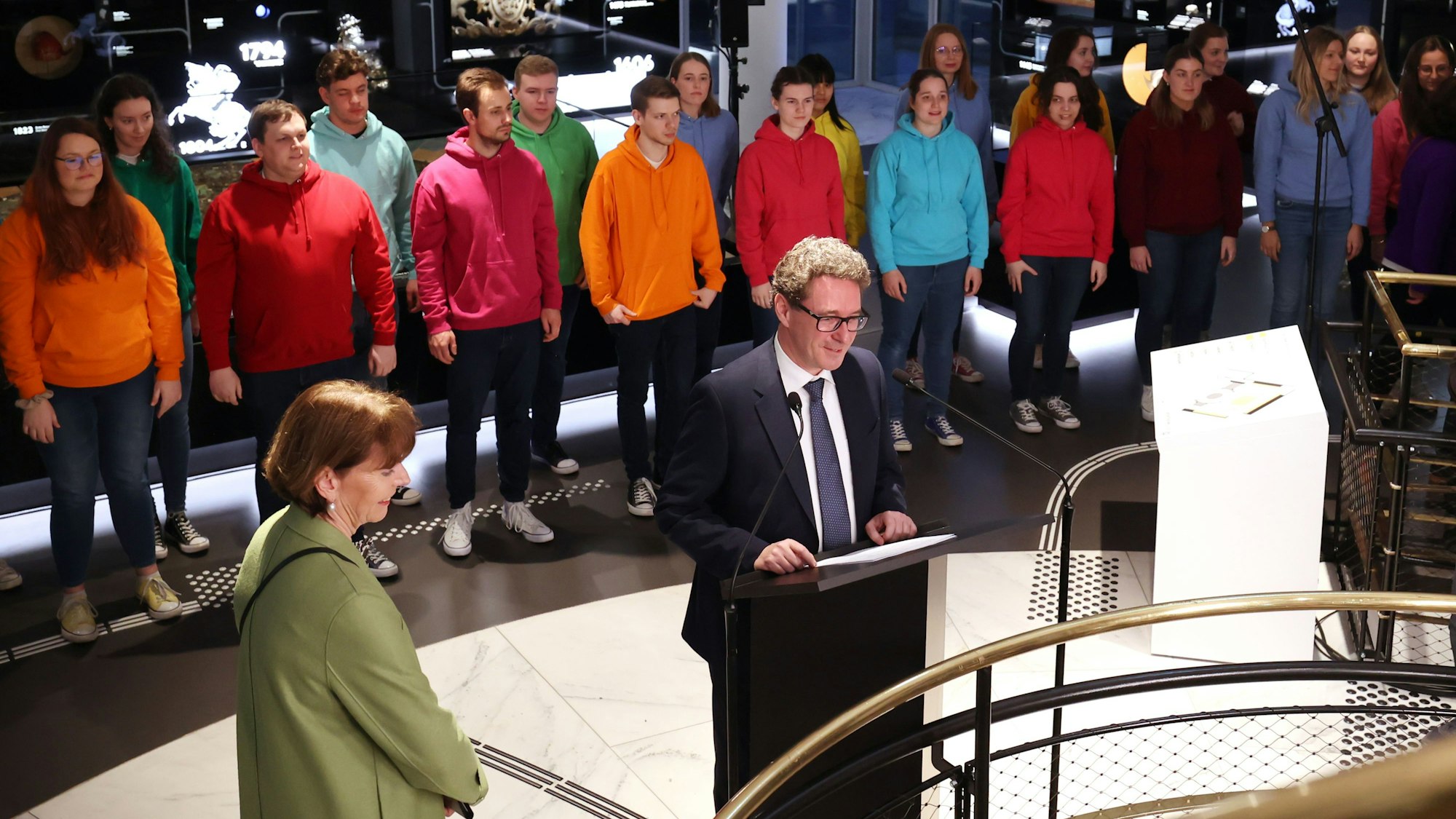 Oberbürgermeisterin Henriette Reker und Direktor Matthias Hamann beim Festakt für das Kölnische Stadtmuseum