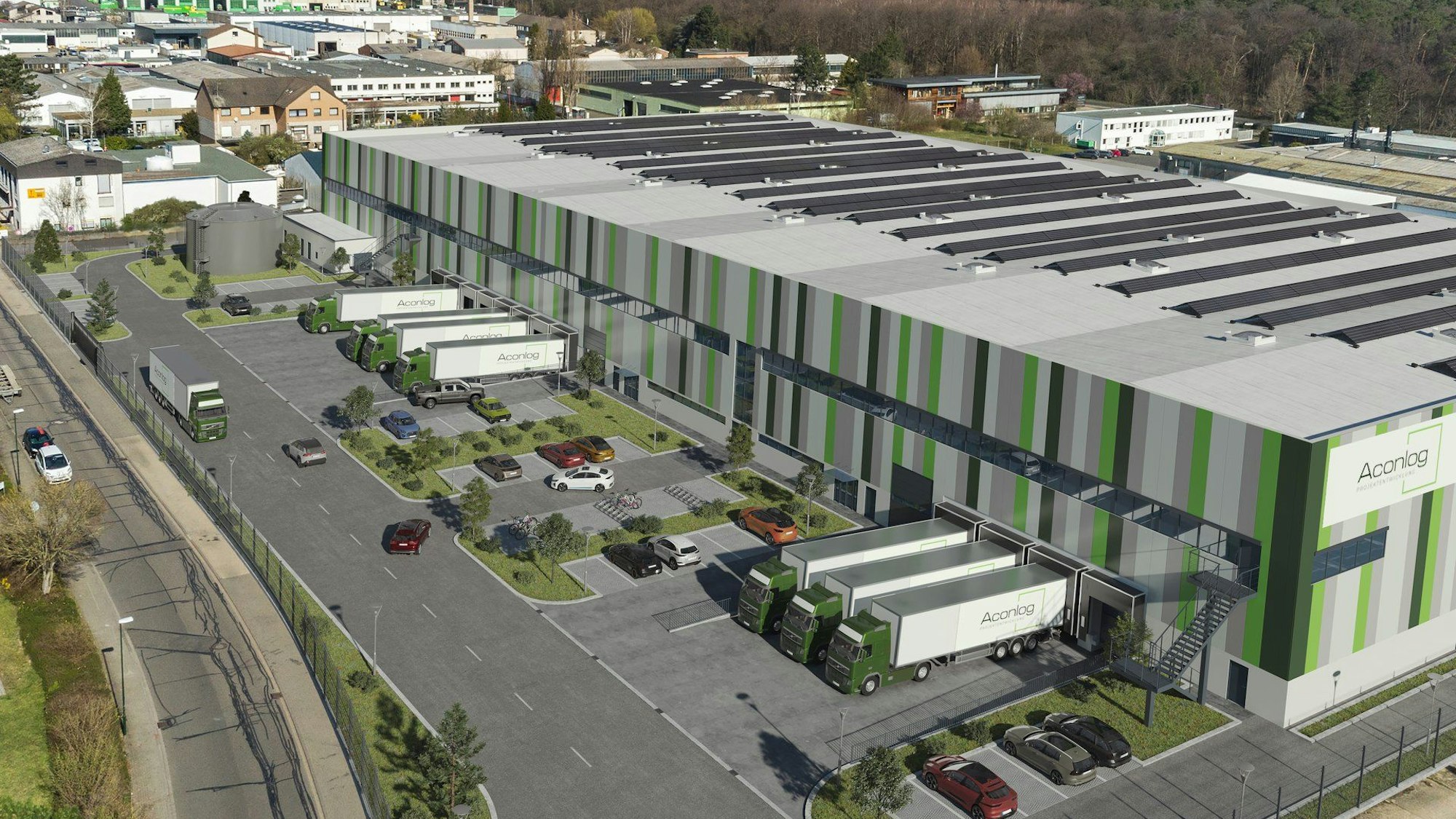 Eine Visualisierung des Gebäudes, das Projektentwickler Aconlog an der Zeißstraße baut.