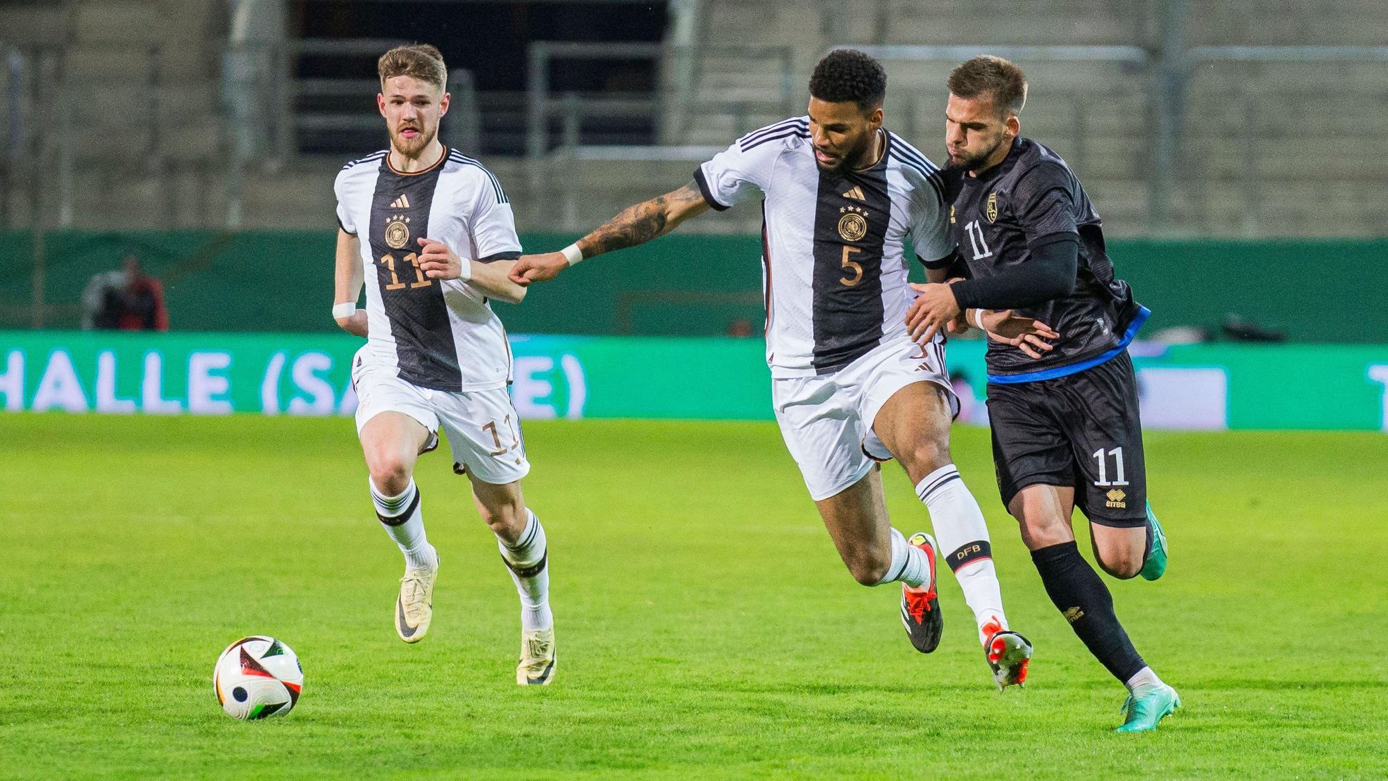 Jan Thielmann im Spiel als Rechtsverteidiger