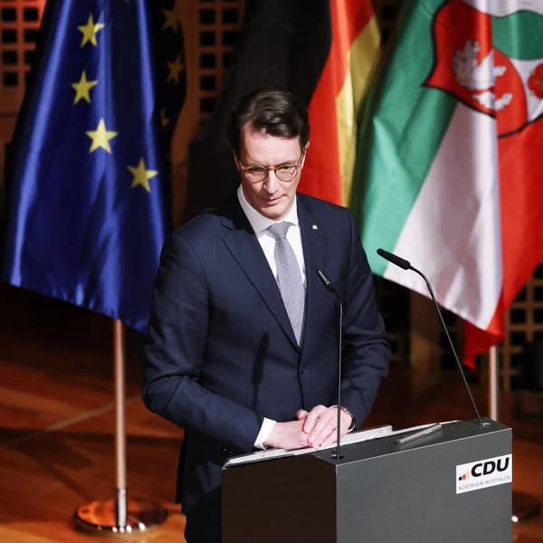 Hendrik Wüst (CDU), Ministerpräsident von Nordrhein-Westfalen, spricht beim Neujahrsempfang der CDU Nordrhein-Westfalen (NRW CDU). +++ dpa-Bildfunk +++