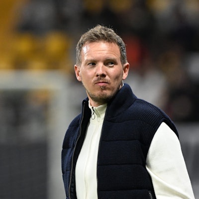 26.03.2024, Hessen, Frankfurt/Main: Fußball: Länderspiele, Deutschland - Niederlande, Deutsche Bank Park. Bundestrainer Julian Nagelsmann vor dem Spiel. Foto: Federico Gambarini/dpa +++ dpa-Bildfunk +++