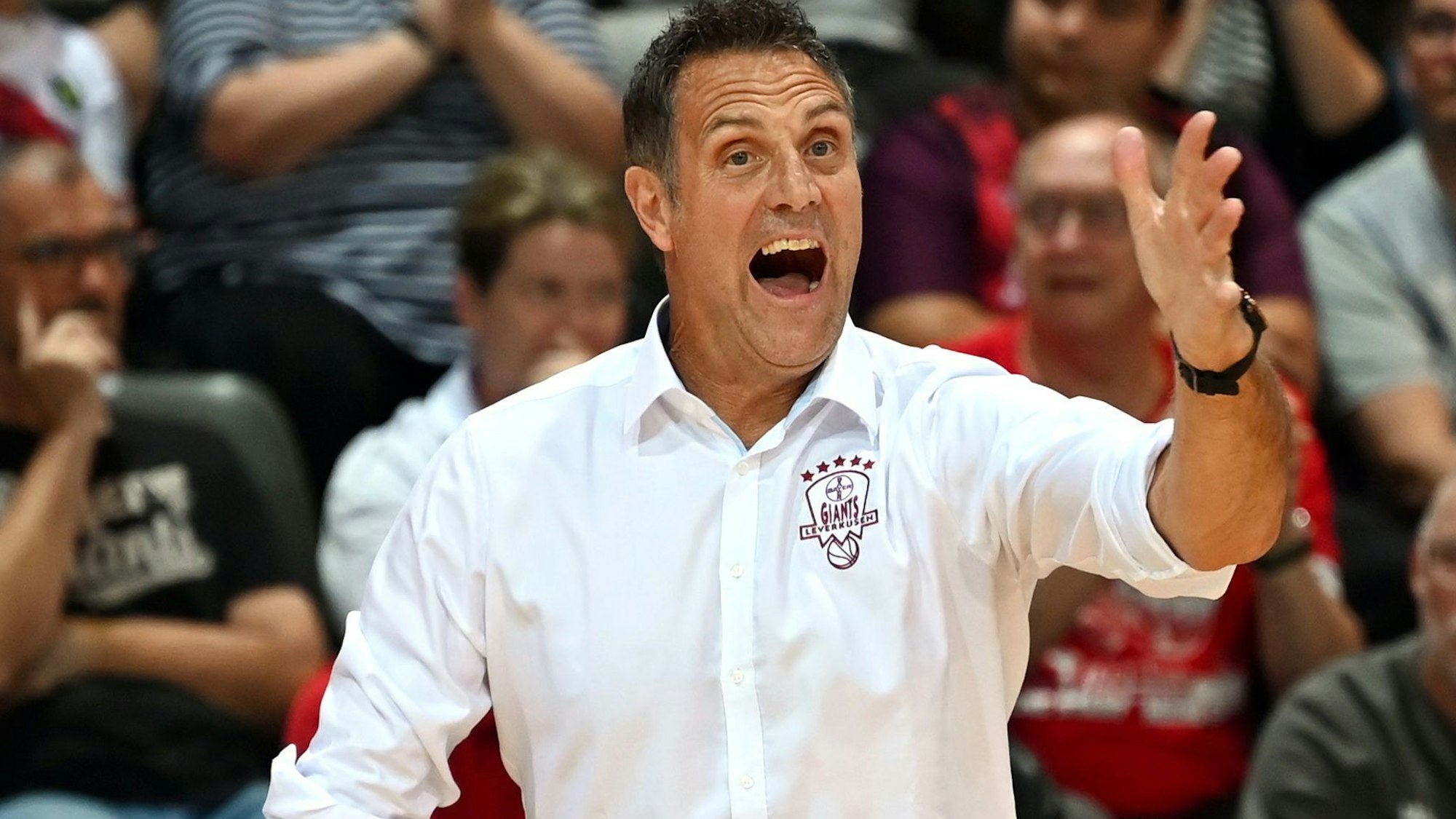 15.10.2023, Basketball-Bayer Giants Leverkusen-Rostock
Hansi Gnads (Bayer)
Foto: Uli Herhaus