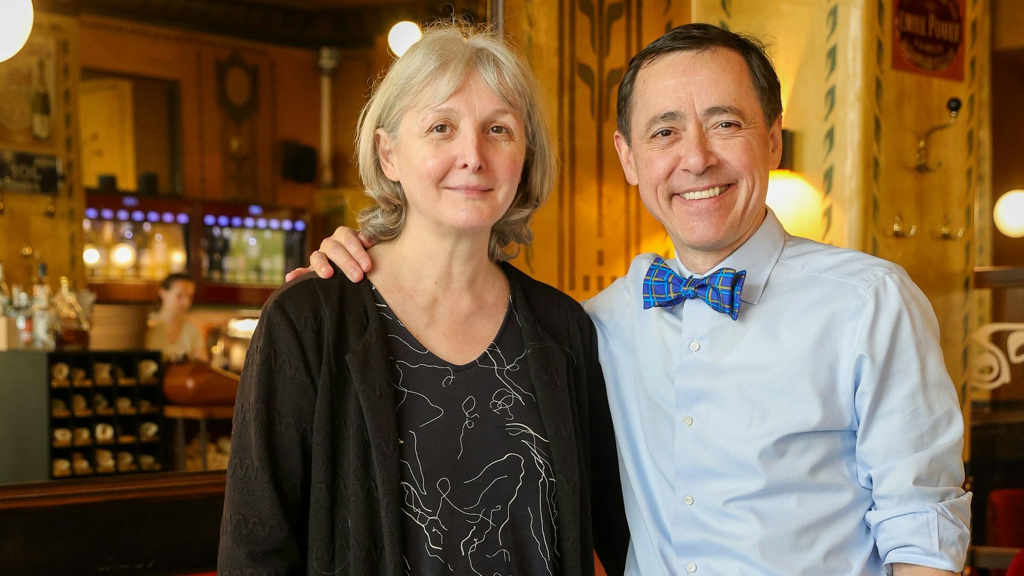 09.11.2023, Köln: Das "Le Moissonnier Bistro" für Carsten Henns Geschmacksache.
Im Bild die Inhaber Liliane Moissonnier und Vincent Moissonnier.
Foto: Michael Bause