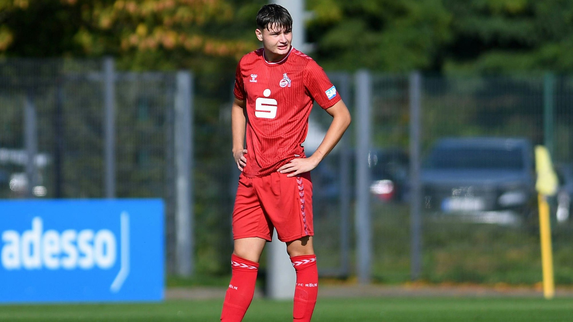 30.09.2023, Dortmund, Germany, Jugendstadion Hohenbuschei, Borussia Dortmund vs 1. FC Koeln - U-19-Bundeliga West, Jaka Cuber-Potocnik 1. FC Koeln schaut Foto Ralf Treese Dortmund Jugendstadion Hohenbuschei North Rhine-Westphalia Germany *** 30 09 2023, Dortmund, Germany, Jugendstadion Hohenbuschei, Borussia Dortmund vs 1 FC Koeln U 19 Bundeliga West, Jaka Cuber Potocnik 1 FC Koeln looks photo Ralf Treese Dortmund Jugendstadion Hohenbuschei North Rhine Westphalia Germany / 521_BVBKOE20230930_003 / Treese-521