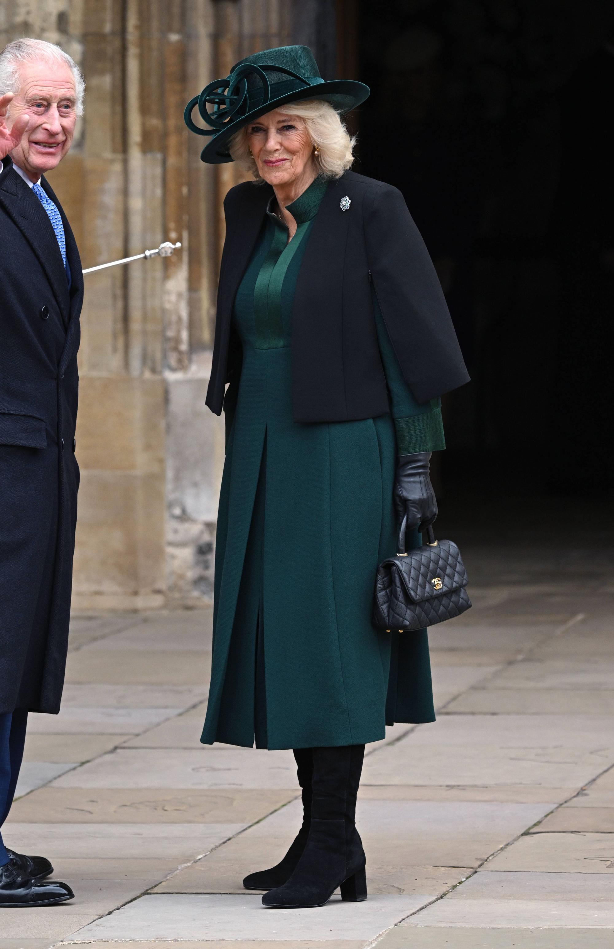 König Charles und Königin Camilla nach dem Ostergottesdienst.